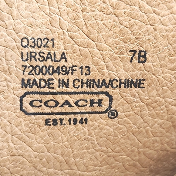 Coach Ursala Knee High Heeled Suede/ Leather Boot Light Beige/Taupe 7 - Picture 10 of 10